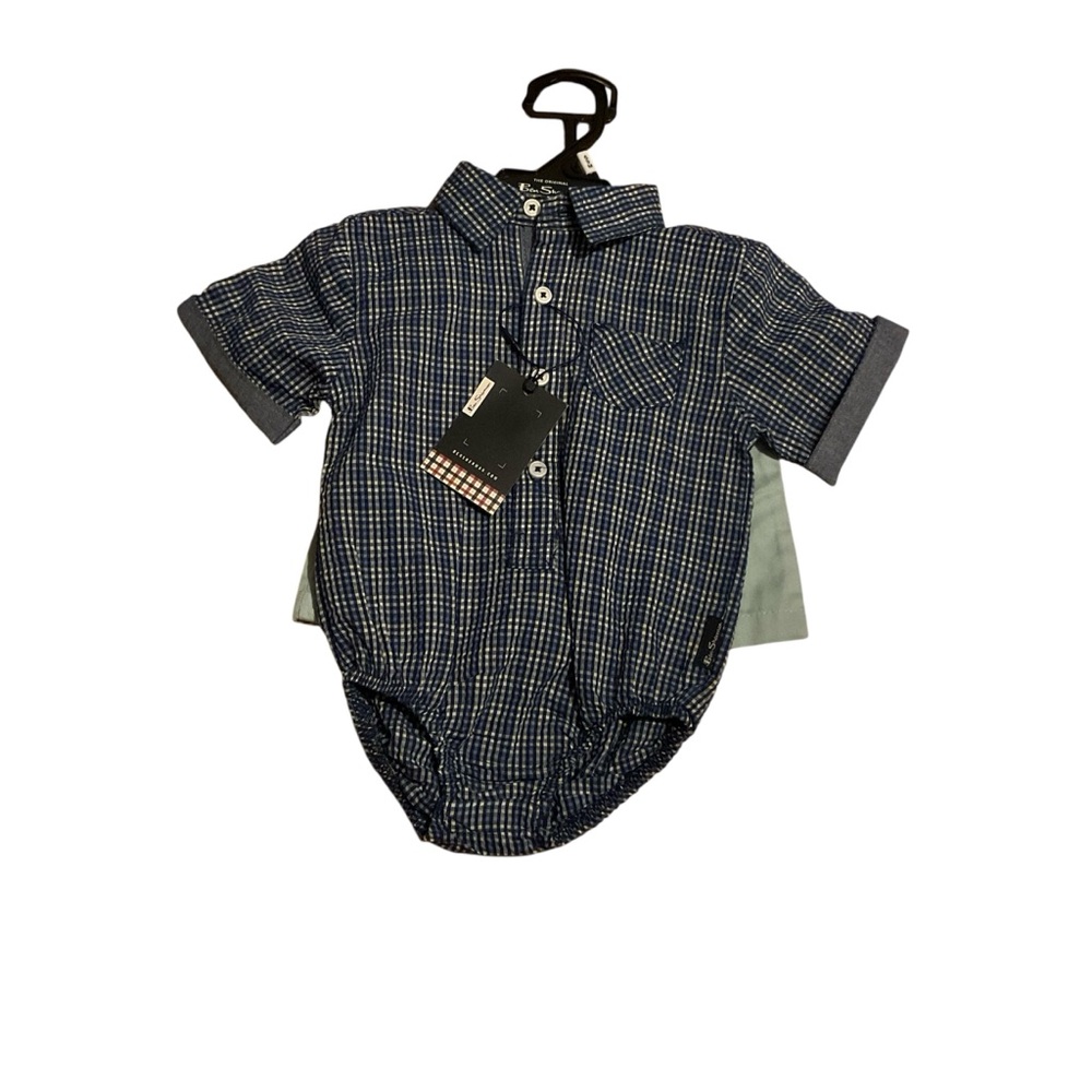 Ben Sherman Navy‎ Checkered Baby Outfit